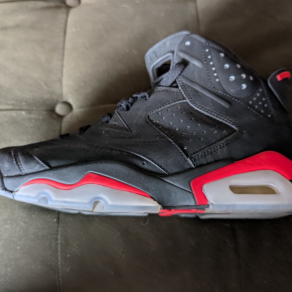 Jordan Black and Red Sneakers